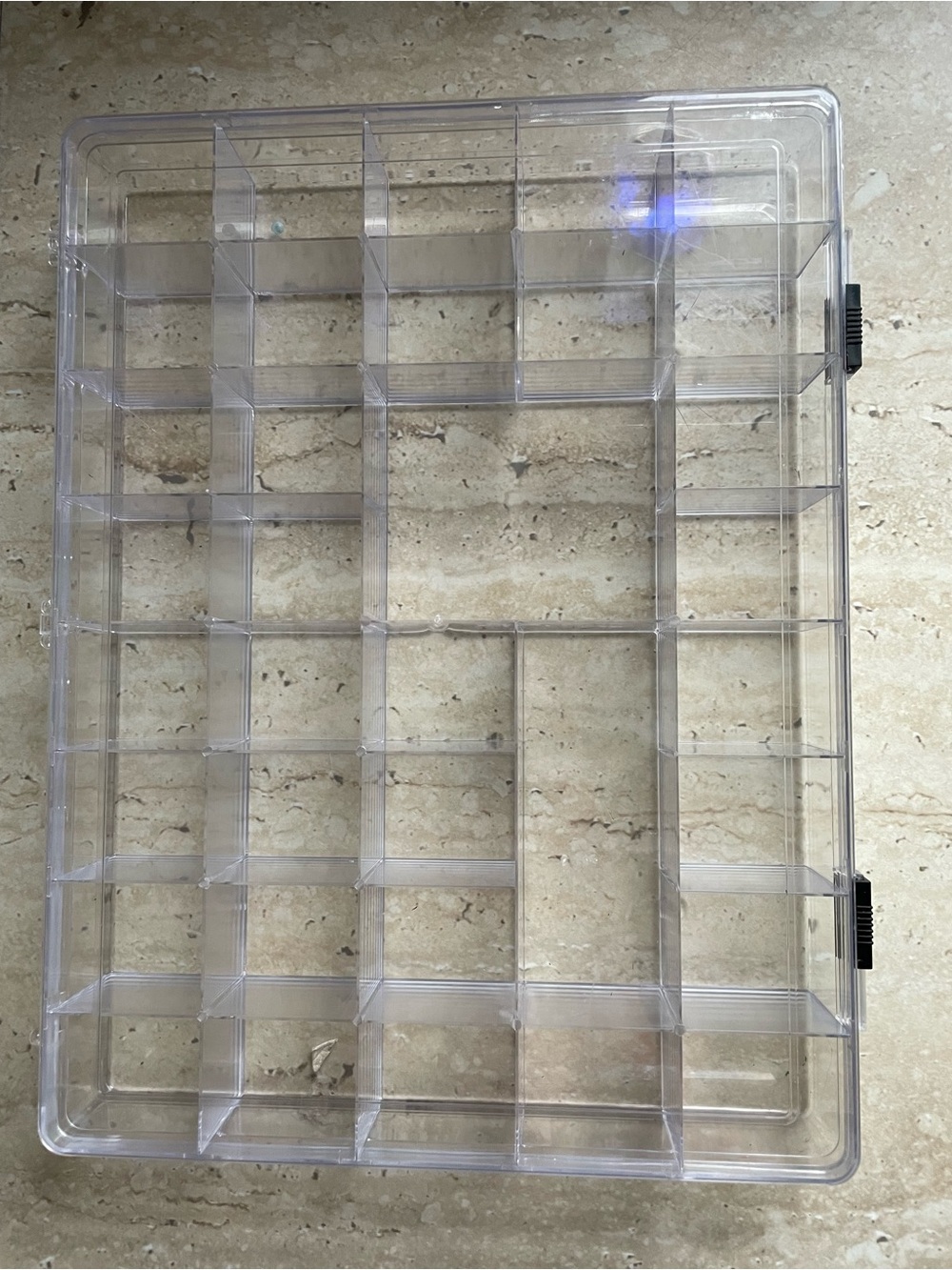 Clear Plastic Compartment Organizer - Transparent Storage Box